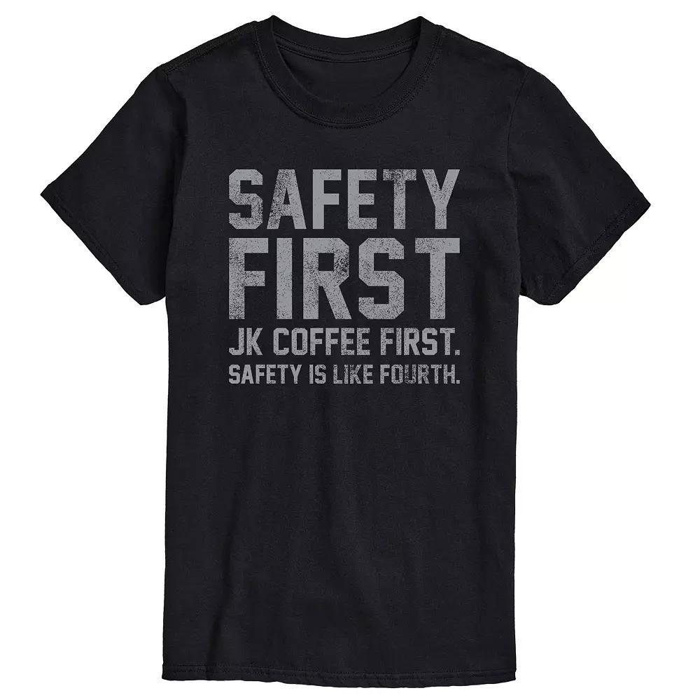 Big & Tall Safety First JK Graphic Tee, Men's, Size: 5XB, Black Product Image