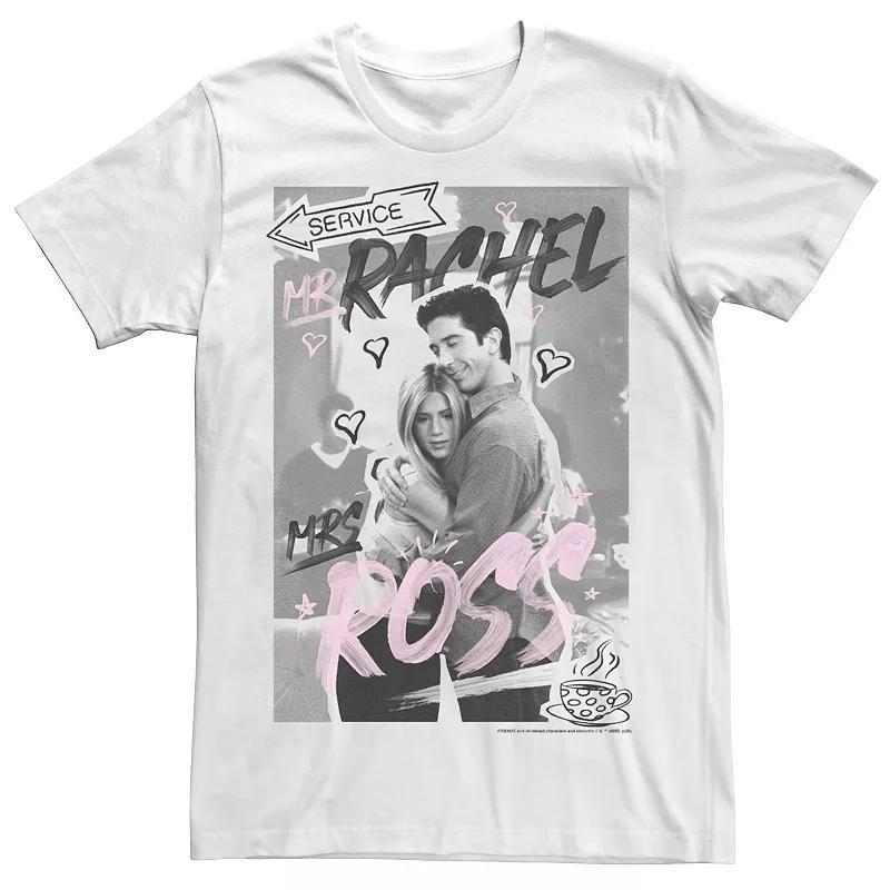 Men's Friends Rachel And Ross Love Poster Tee, Size: XXL, White Product Image