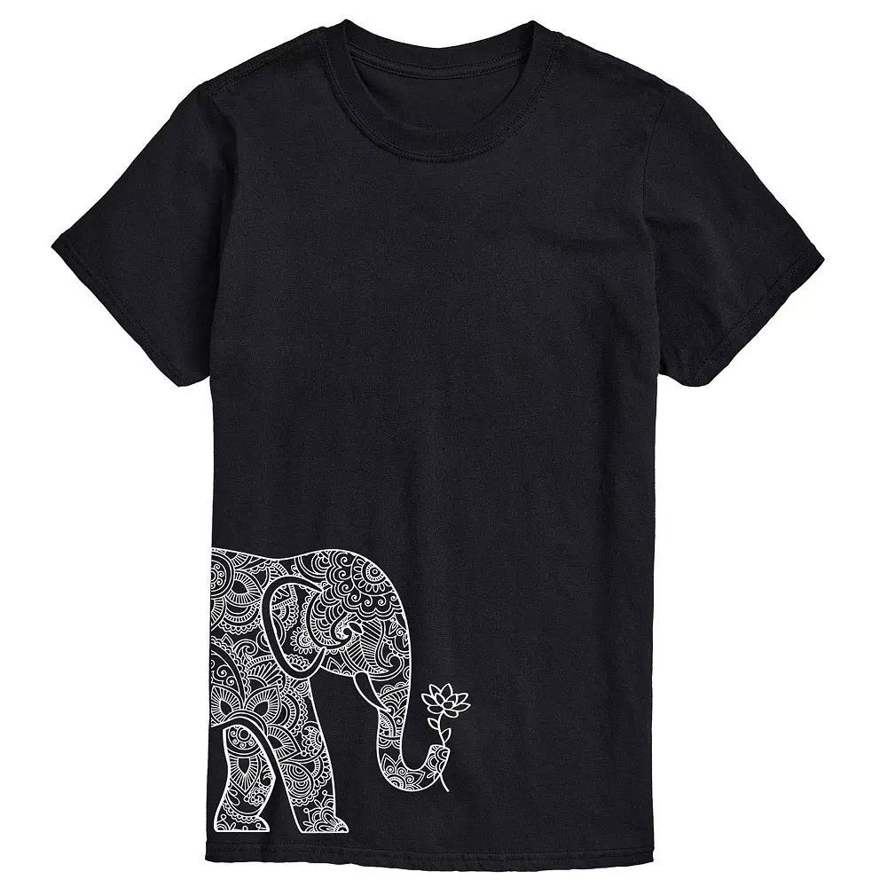 Big & Tall Elephant Lotus Tee, Men's,  Product Image