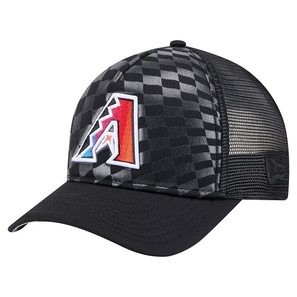 Men's New Era Black Arizona Diamondbacks Gradient 9FORTY A-Frame M-Crown Trucker Adjustable Hat Product Image