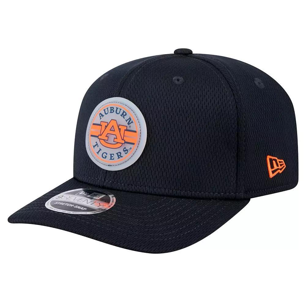 Men's New Era Navy Auburn Tigers Patched 9SEVENTY Stretch-Snap Adjustable Hat, Blue Product Image