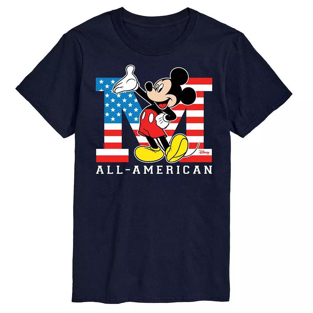 Disney's Mickey Mouse Big & Tall All American Graphic Tee, Men's, Size: 4XB, Gray Product Image