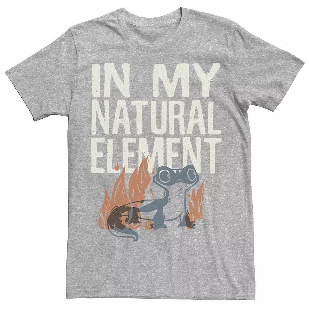 Disney's Frozen 2 Salamander Men's "Natural Element" Graphic Tee, Size: XL, Athletic Grey Product Image