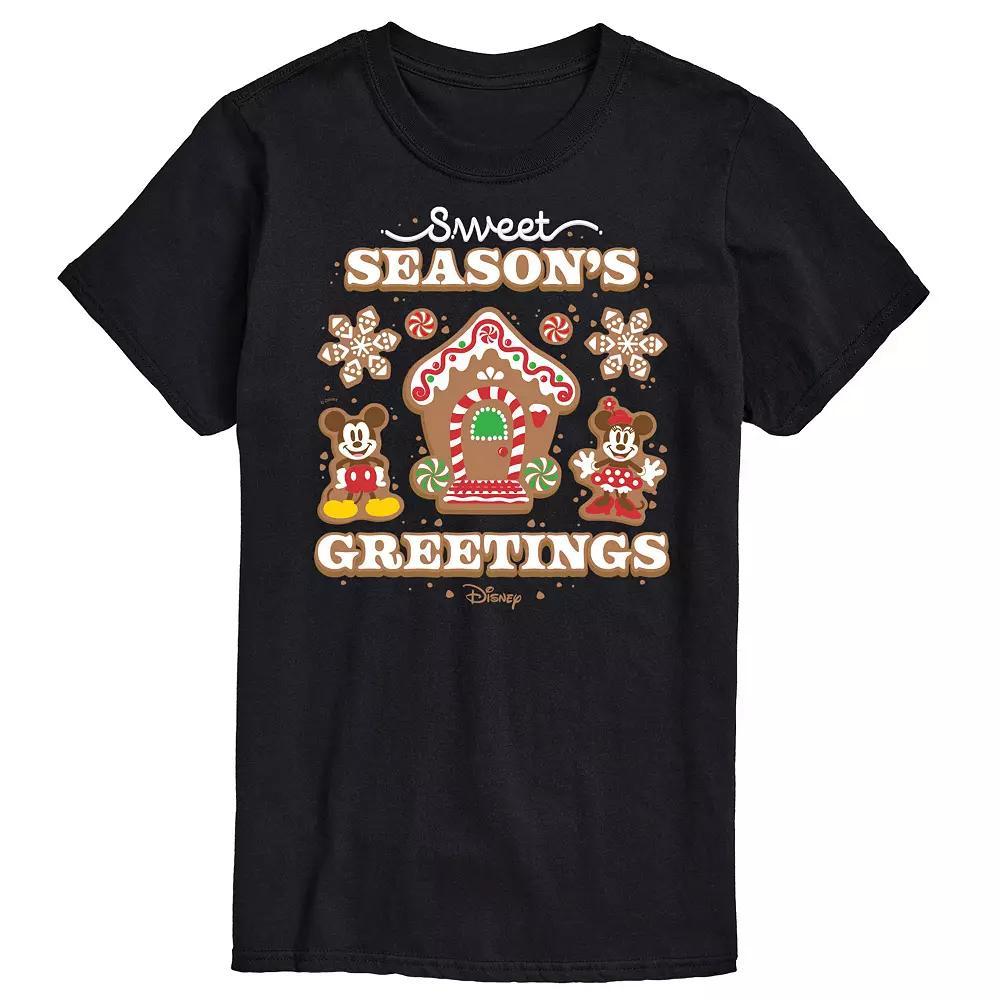 Disney's Mickey & Minnie Mouse Men's Sweet Seasons Greetings Graphic Tee,  Product Image