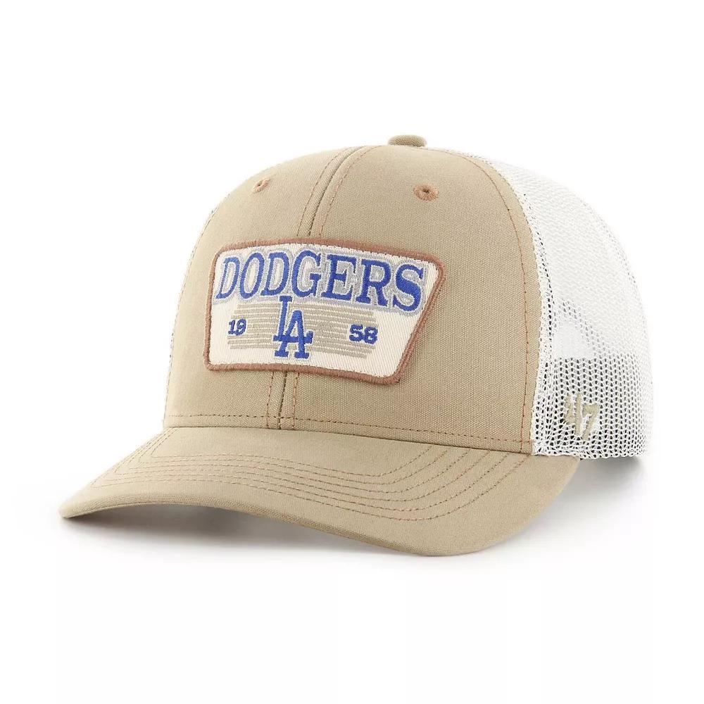 Men's '47 Khaki Los Angeles Dodgers Ridgewood Trucker Adjustable Hats, Beig K Product Image