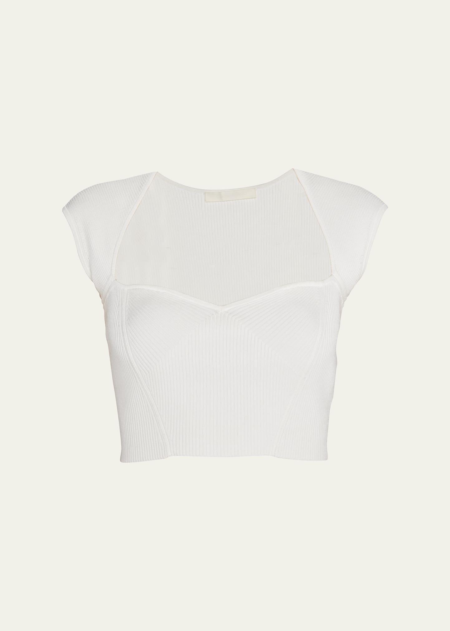 Womens Abia Cropped Ribbed Top Product Image