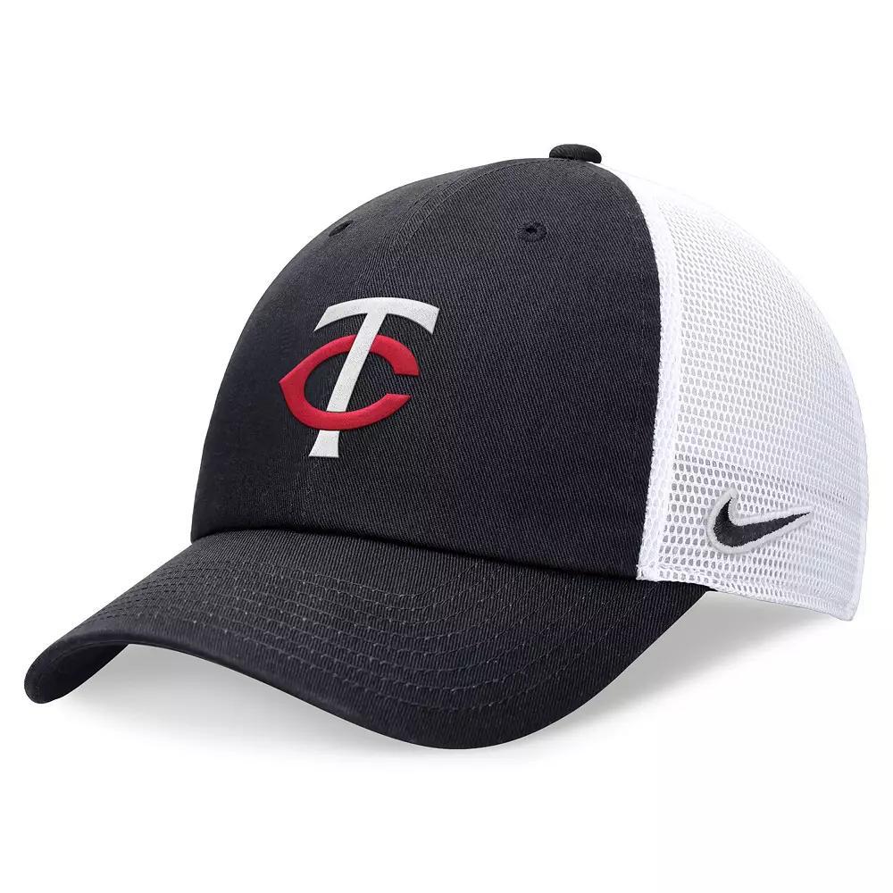 Men's Nike Navy Minnesota Twins Evergreen Club Trucker Adjustable Hat, Size: Medium/Large, Blue Product Image