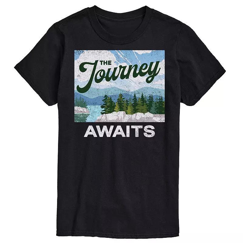 Men's The Journey Awaits Graphic Tee, Size: XXL, Black Product Image