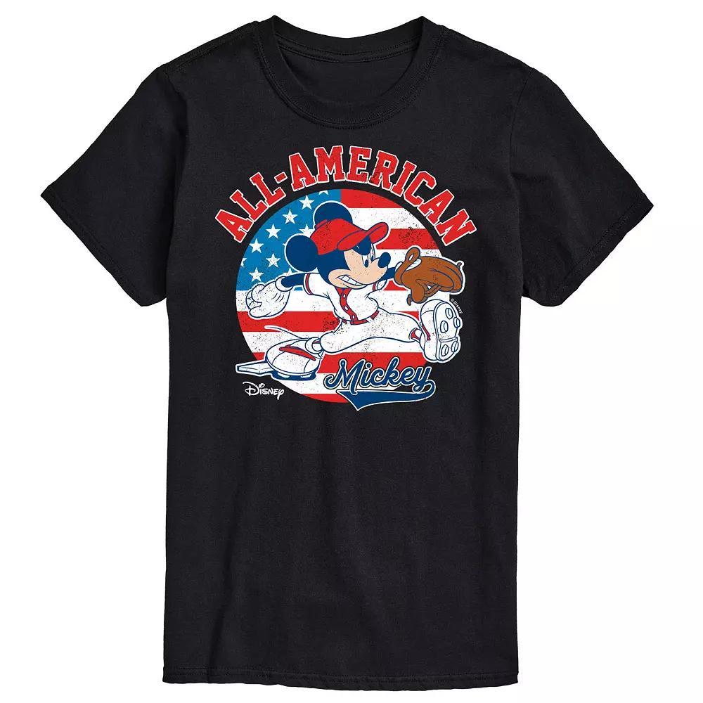 Disney's Mickey Mouse Men's All-American Baseball Graphic Tee,  Product Image