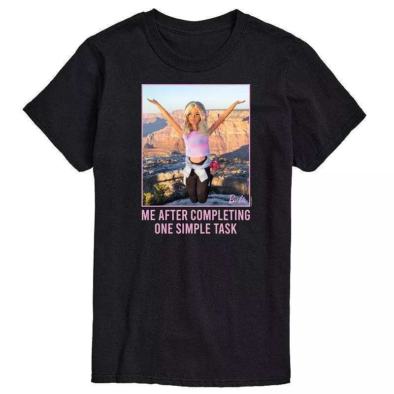 Big & Tall Barbie® One Simple Task Graphic Tee, Men's, Size: 4XB, Black Product Image