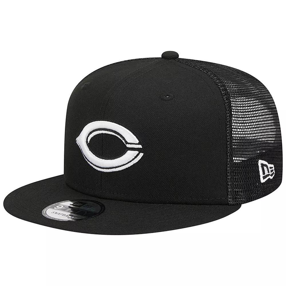 Men's New Era Black Cincinnati Reds Trucker 9FIFTY Snapback Hat, Red Black Product Image