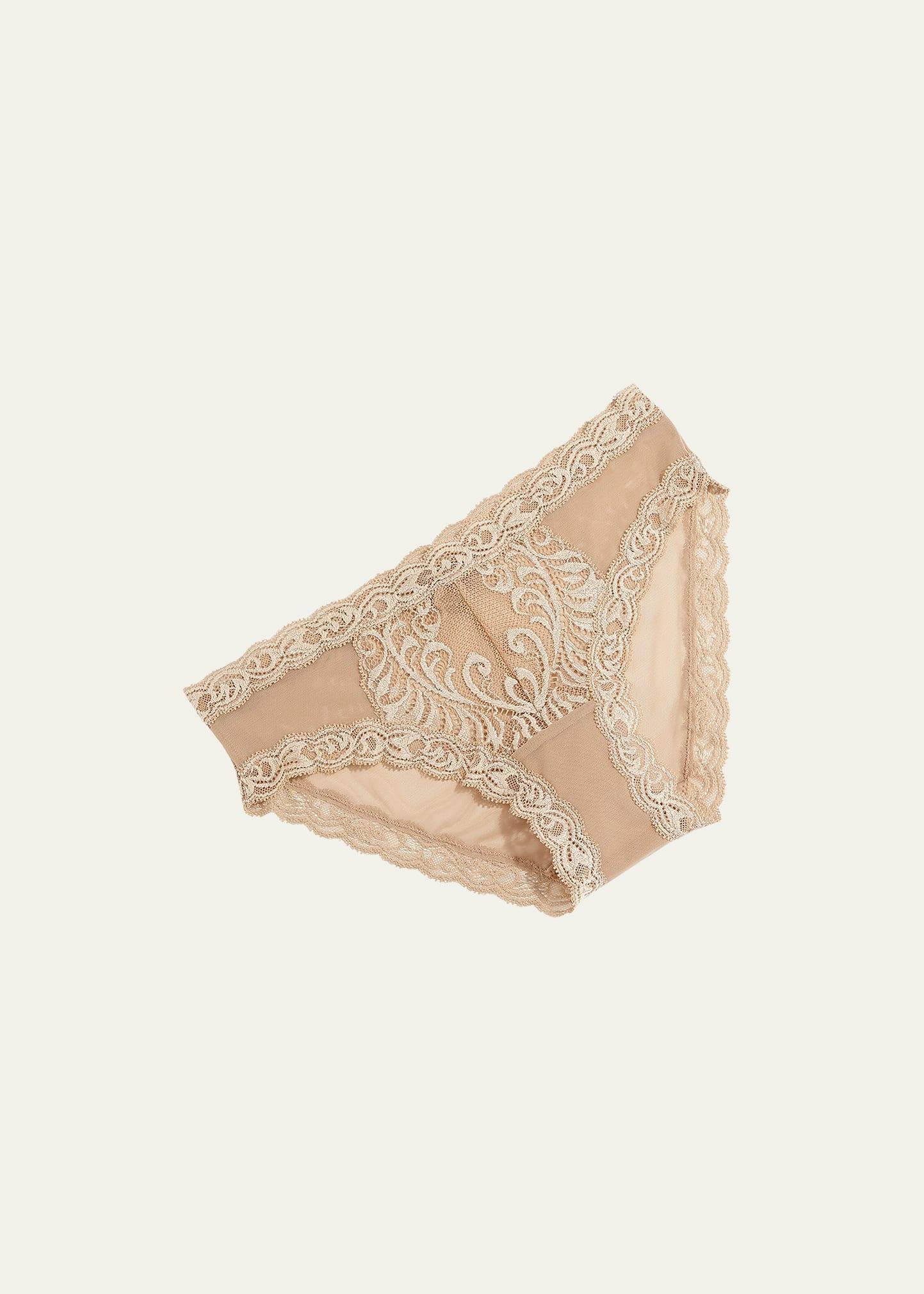 Feathers Lace-Trim and Mesh Hipster Briefs Product Image