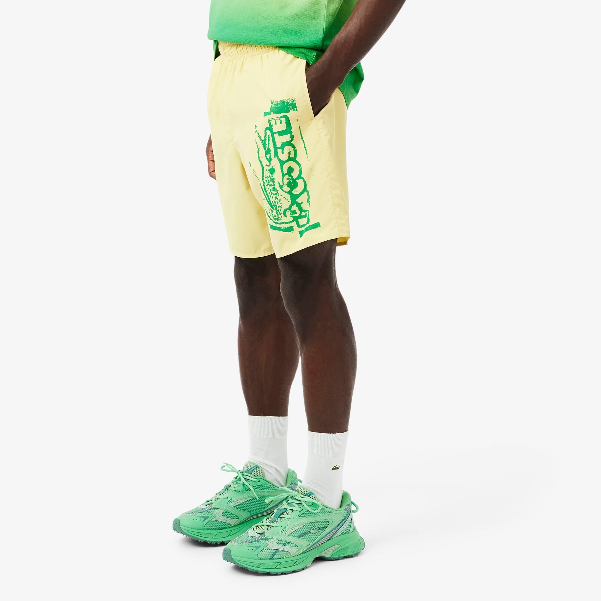 Long Branded Swim Trunks Product Image