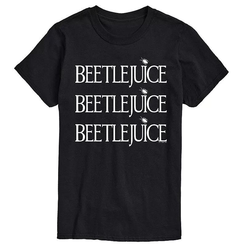 Men's Beetlejuice Stacked Tee, Size: XL, Green Product Image