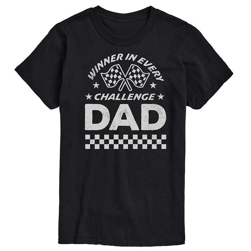 Big & Tall Winner In Every Challenge Dad Graphic Tee, Men's, Size: XL Tall, Black Product Image