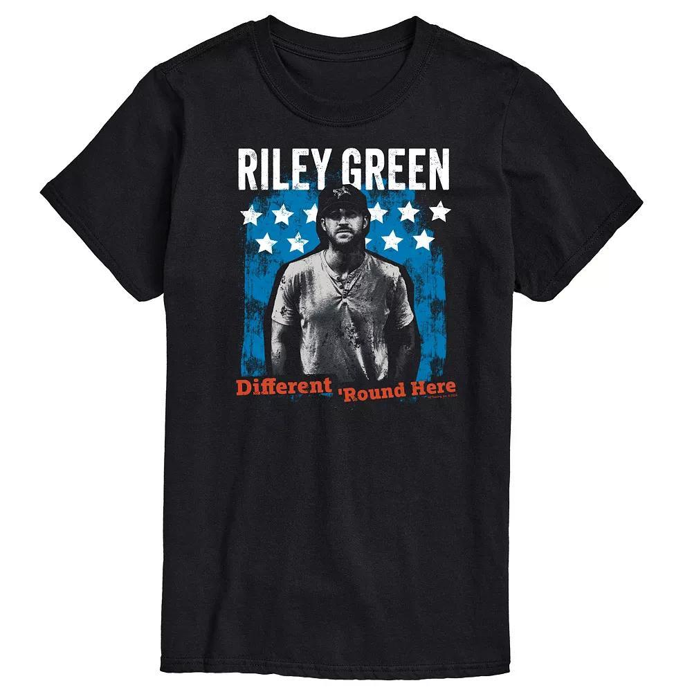 Men's Riley Green Different Round Here Graphic Tee, Size: Small, Black Product Image