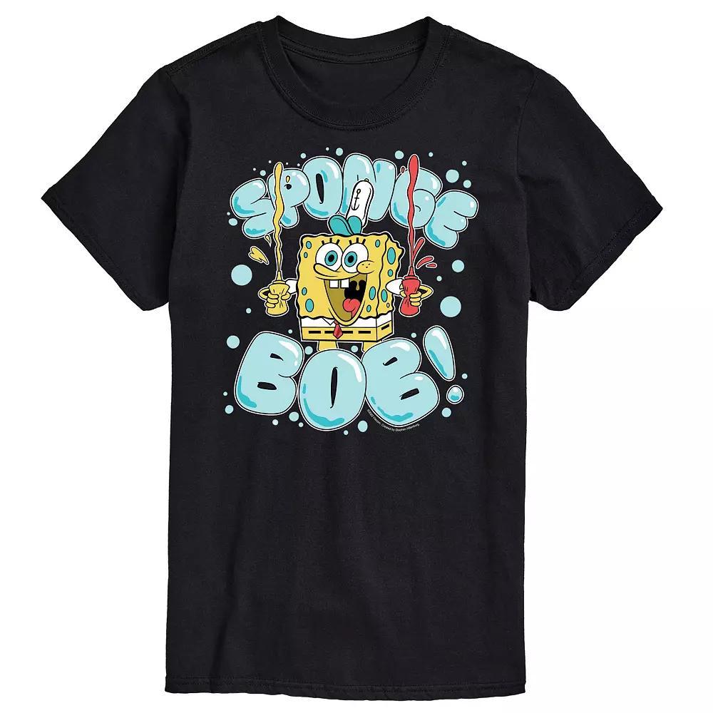 Big & Tall SpongeBob SquarePants Bubble Letter Graphic Tee, Men's,  Product Image