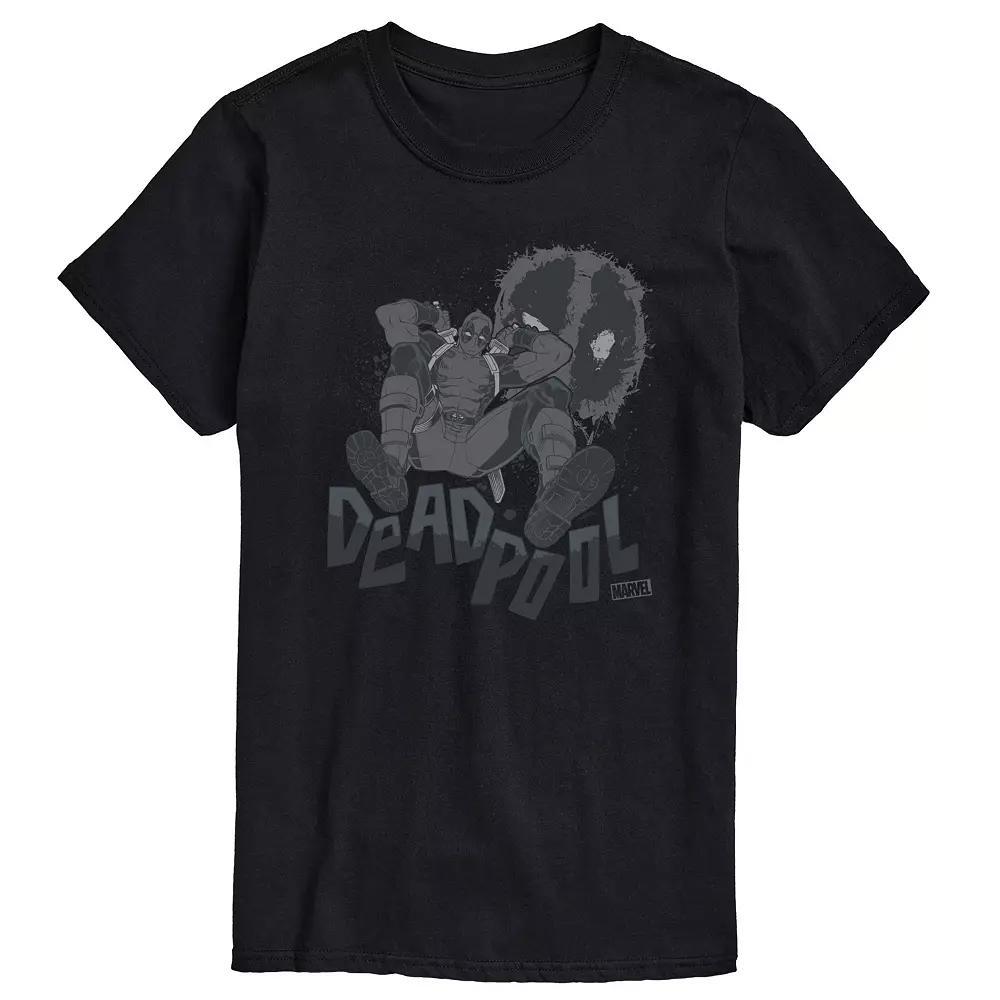 Men's Marvel Deadpool Monochrome Long Sleeve Graphic Tee,  Product Image