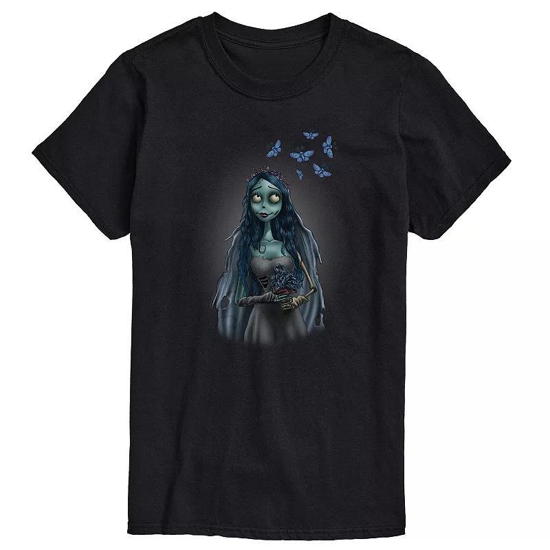 Big & Tall Corpse Bride Butterflies Graphic Tee, Men's, Size: Large Tall, Black Product Image