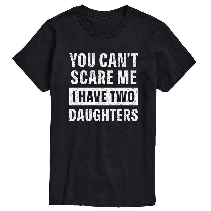 Mens You Cant Scare Me I Have Two Daughters Graphic Tee Blue Product Image