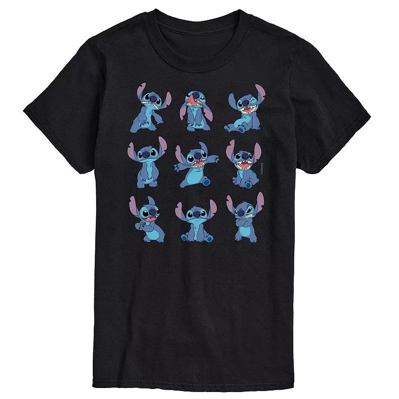 Disney's Lilo and Stitch Big & Tall Pose Grid Graphic Tee, Men's, Size: 4XL Tall, White Product Image