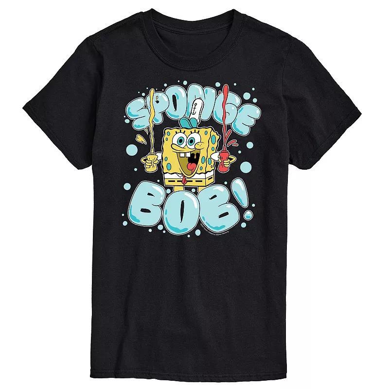 Big & Tall SpongeBob SquarePants Bubble Letter Graphic Tee, Men's,  Product Image