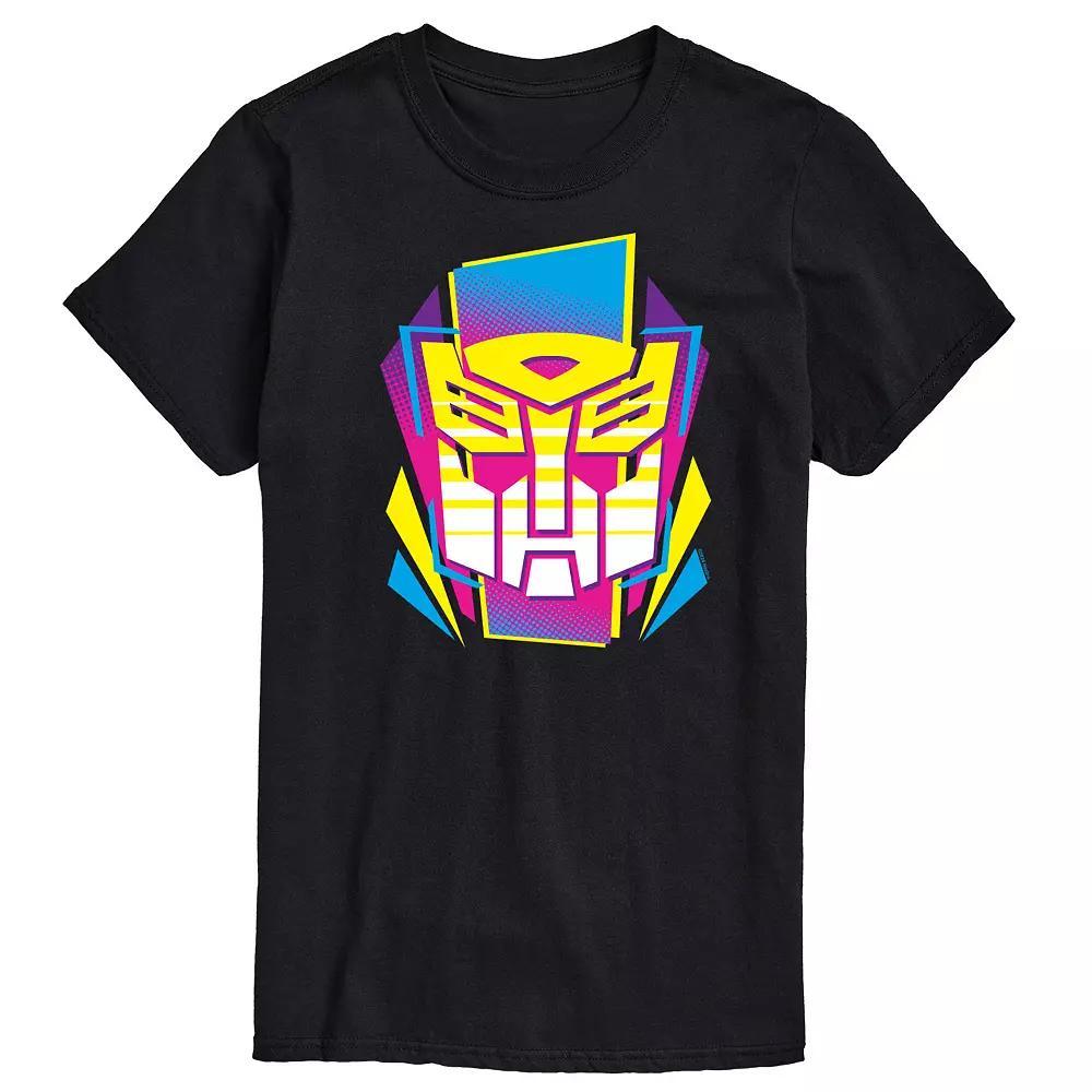 Men's Transformers Halftone Icon Autobot Tee, Size: XL, Black Product Image