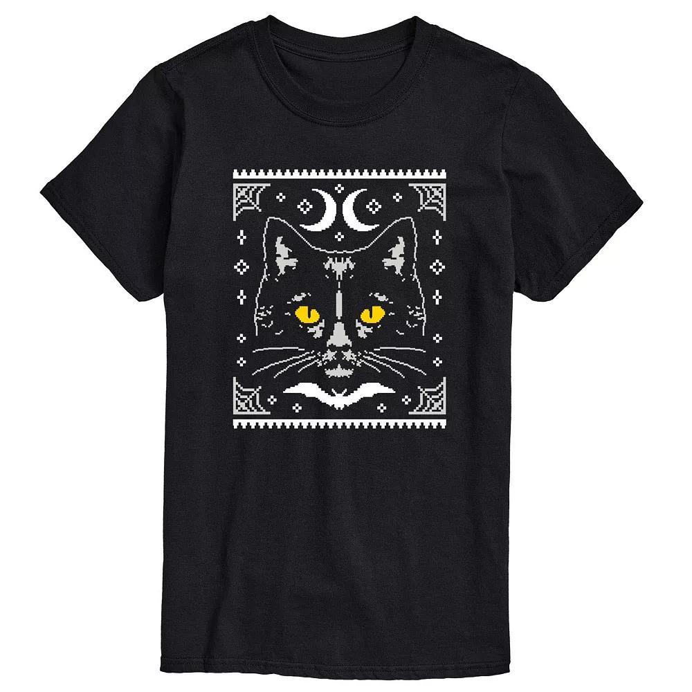 Men's Cat Ugly Sweater Tee,  Product Image