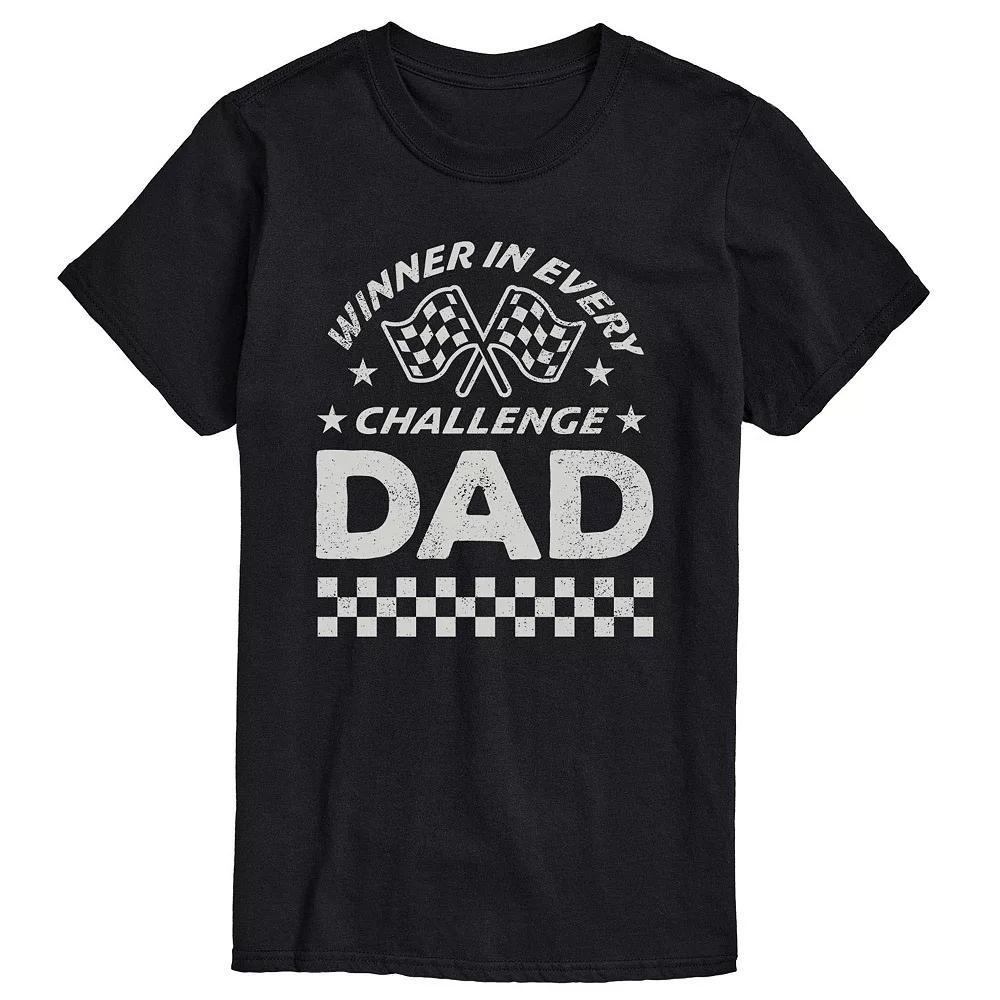 Big & Tall Winner In Every Challenge Dad Graphic Tee, Men's, Size: XL Tall, Black Product Image