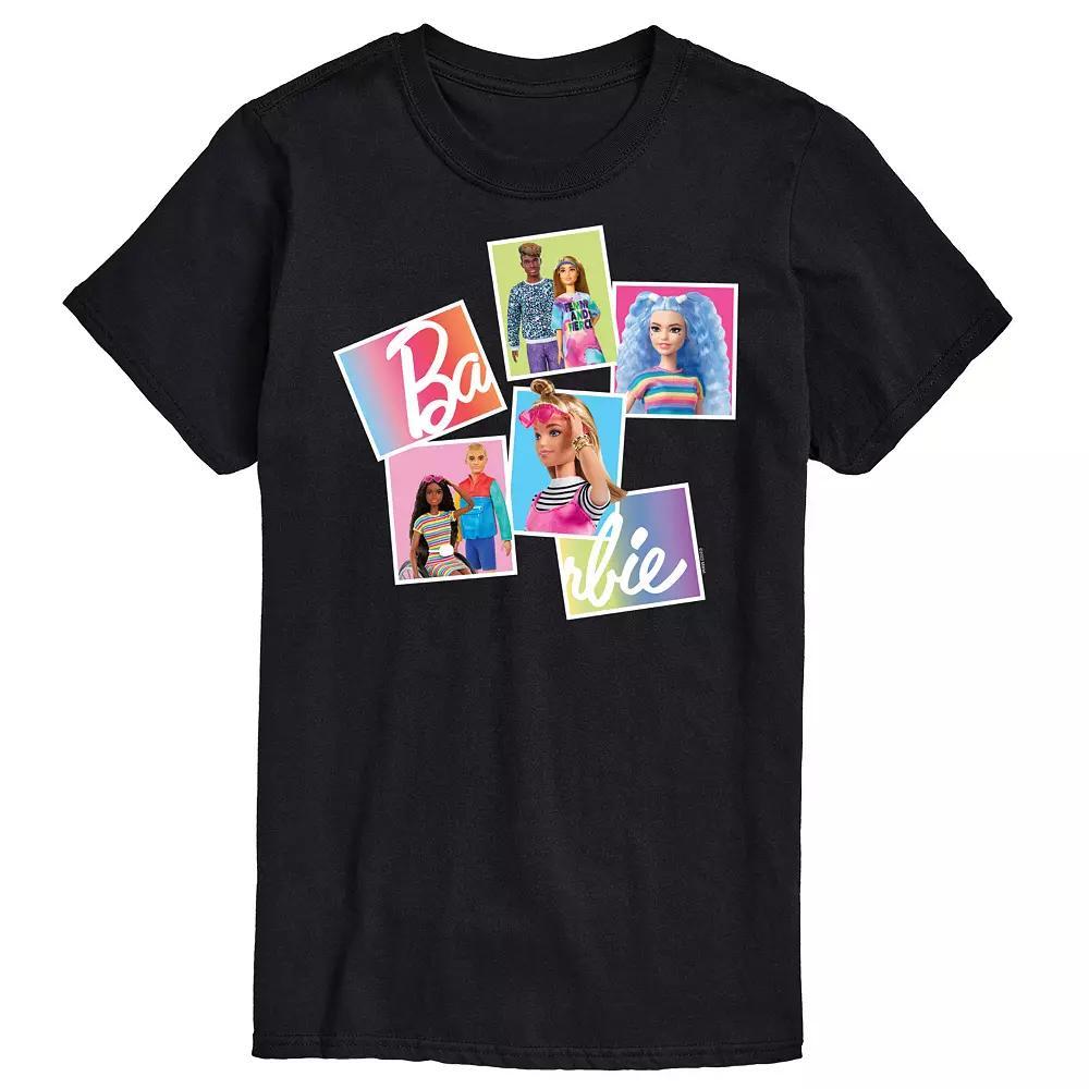 Men's Barbie Photoreal Collage Graphic Tee, Size: Medium, Black Product Image