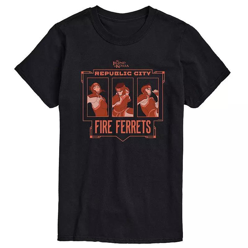 Big & Tall The Legend of Korra Fire Ferrets Graphic Tee, Men's, Size: 5XB, Black Product Image