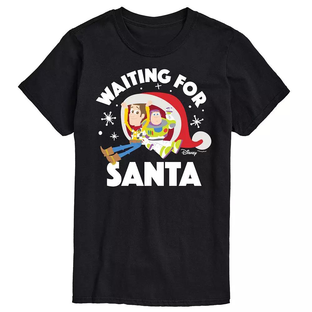 Disney / Pixar's Toy Story Woody & Buzz Lightyear Men's Waiting For Santa Graphic Tee,  Product Image