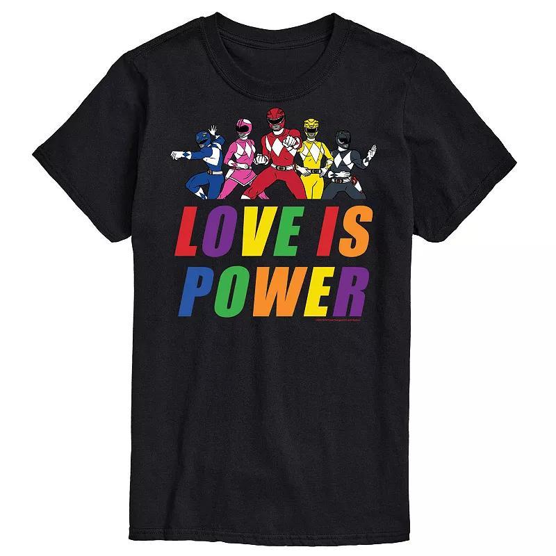 Big & Tall Power Rangers Love Is Power Graphic Tee, Men's, Size: XXL Tall, Blue Product Image