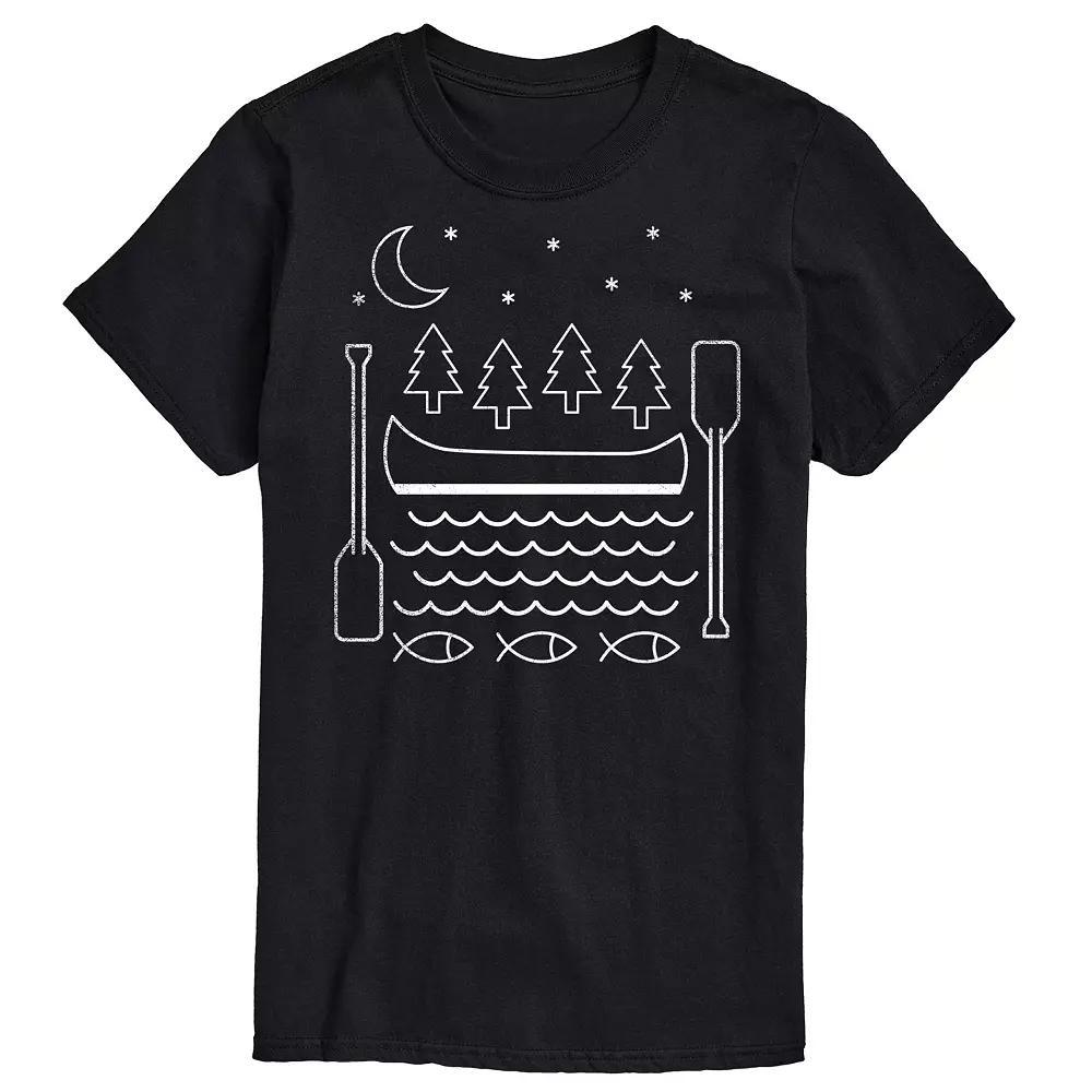 Big & Tall Canoe Line Art Tee, Men's,  Product Image