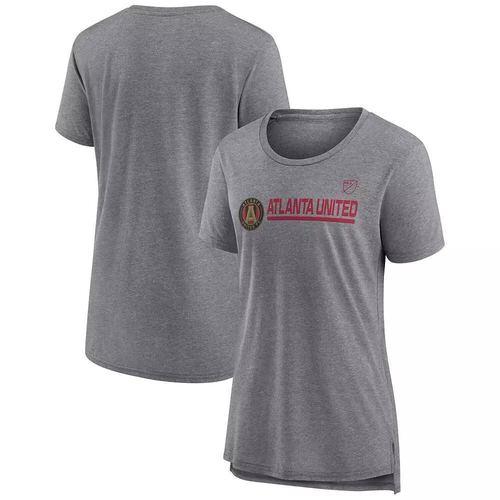 Women's Fanatics Heathered Gray Atlanta Falcons Drop Back Modern T-Shirt,  Product Image