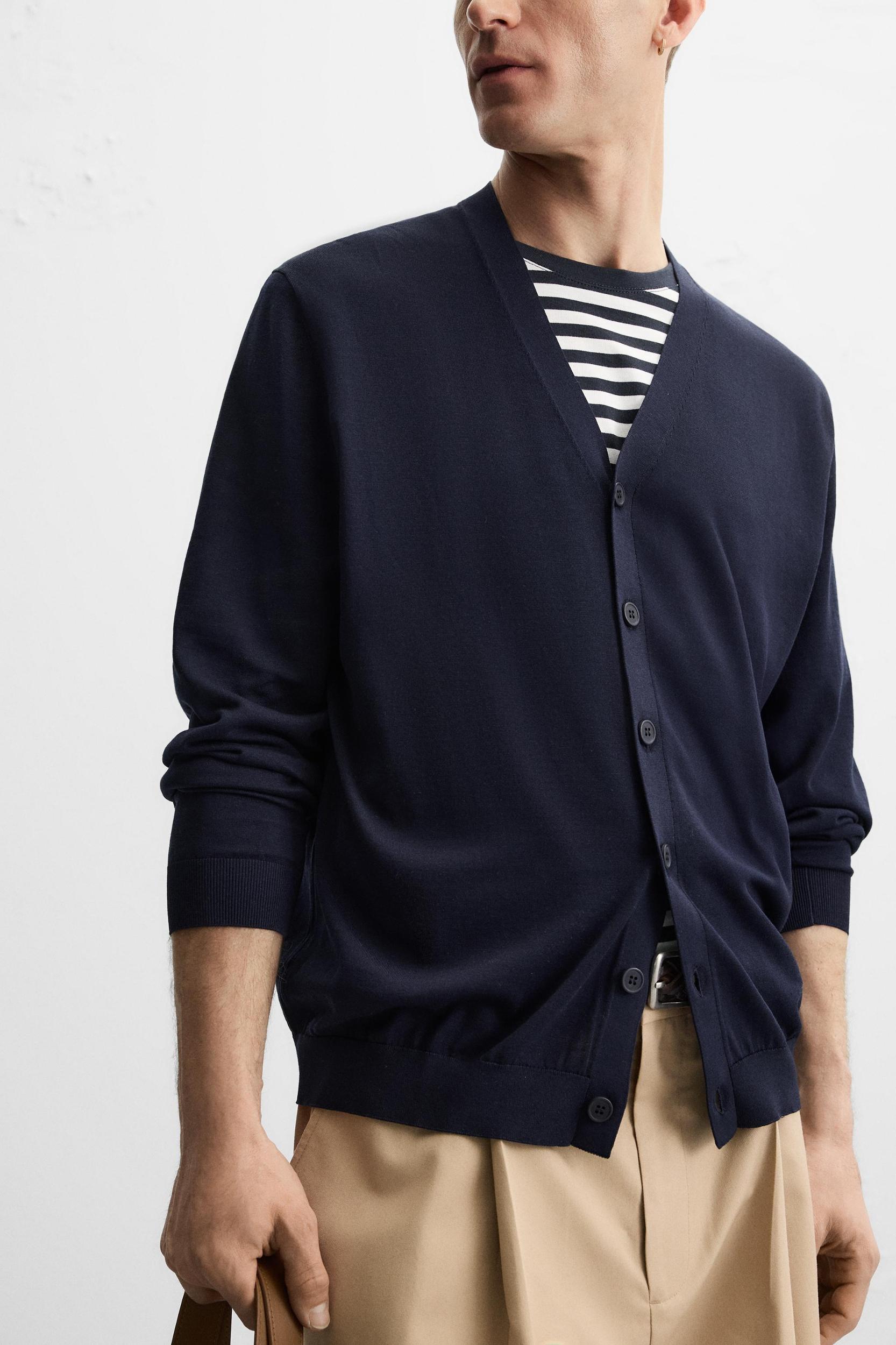 COTTON - WOOL CARDIGAN Product Image
