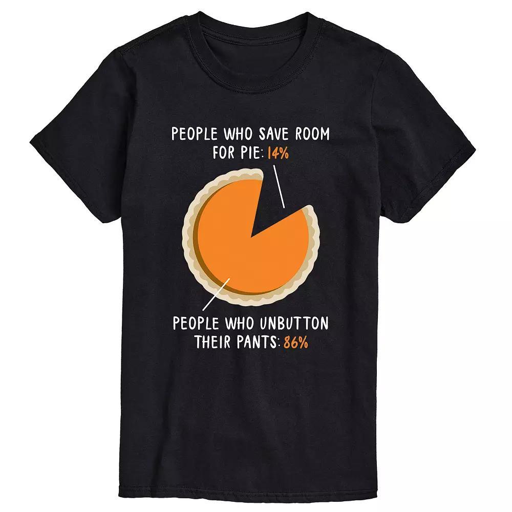 Big & Tall Pumpkin Pie Chart Tee, Mens Product Image