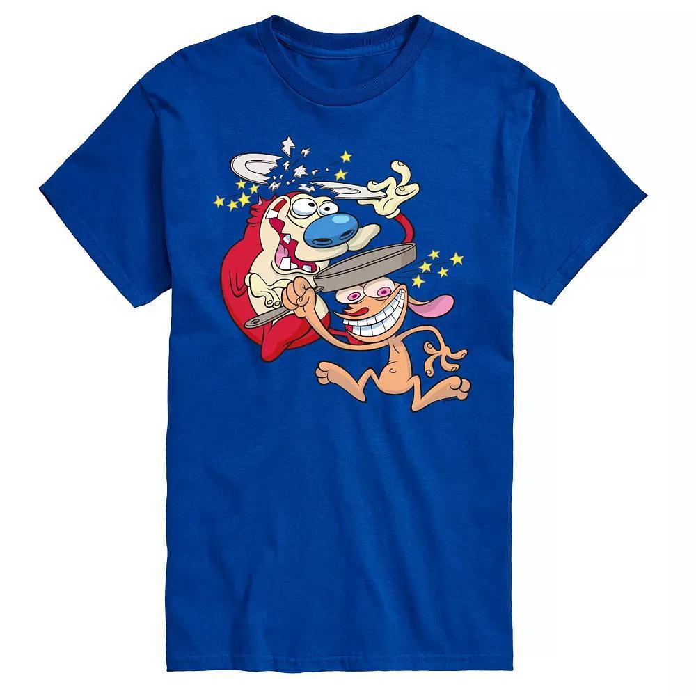 Big & Tall Ren & Stimpy Head Smash Graphic Tee, Men's, Size: 5XB, Blue Product Image