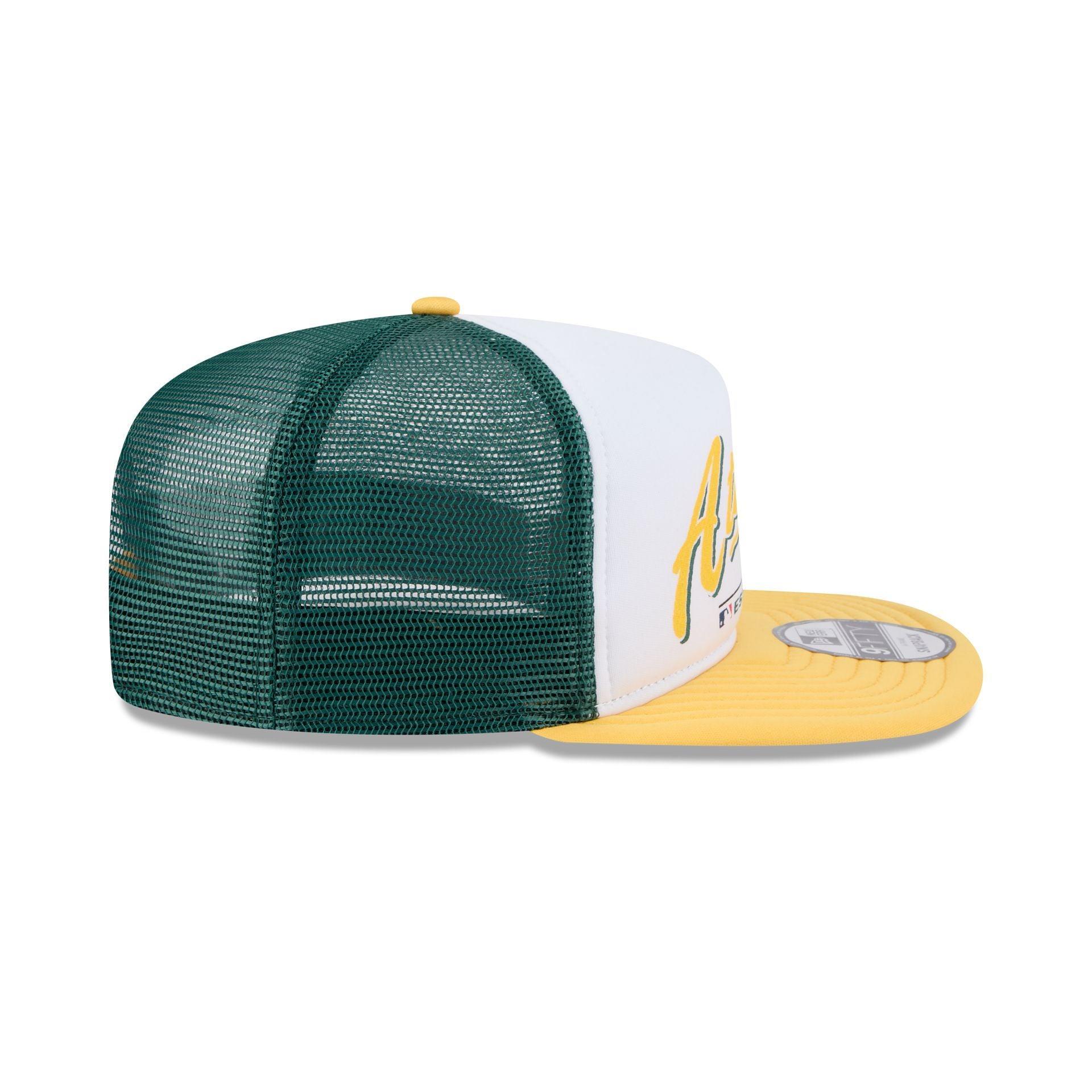 Athletics Retro Script 9FIFTY A-Frame Trucker Hat Male Product Image