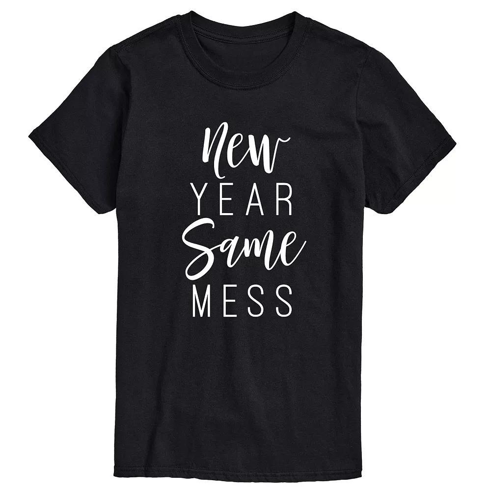 Big & Tall New Year Same Mess Tee, Men's,  Product Image