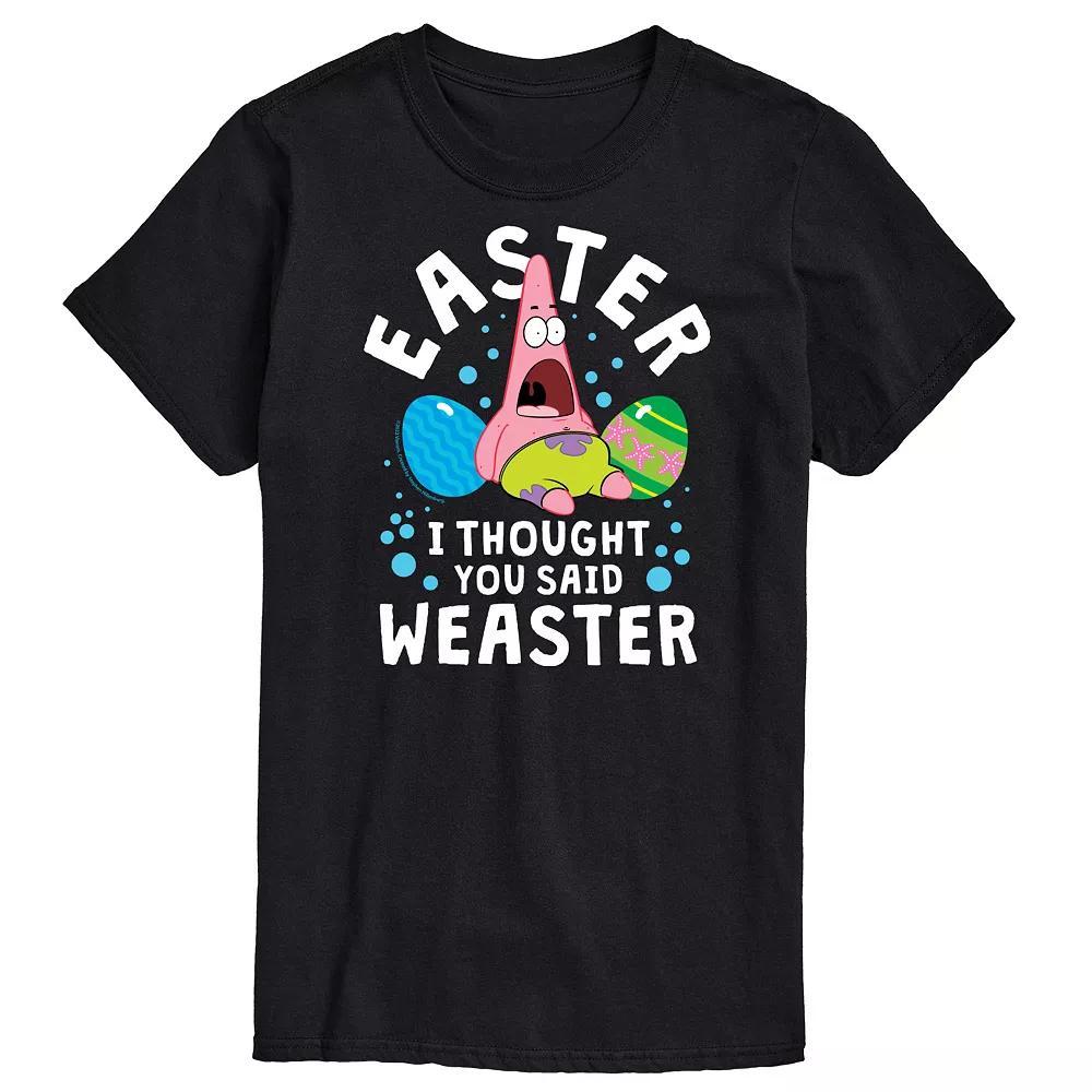 Big & Tall Nickelodeon Spongebob Squarepants Easter Weaster Graphic Tee, Men's, Size: 6XB, Black Product Image