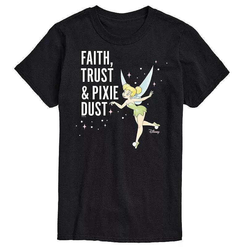 Disney's Tinker Bell Big & Tall Faith Trust Graphic Tee, Men's, Size: XXL Tall, Black Product Image