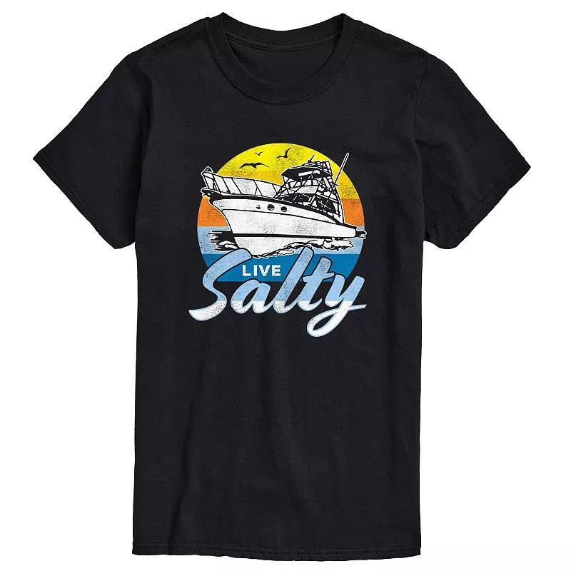 Men's Live Salty Graphic Tee, Size: Medium, Black Product Image