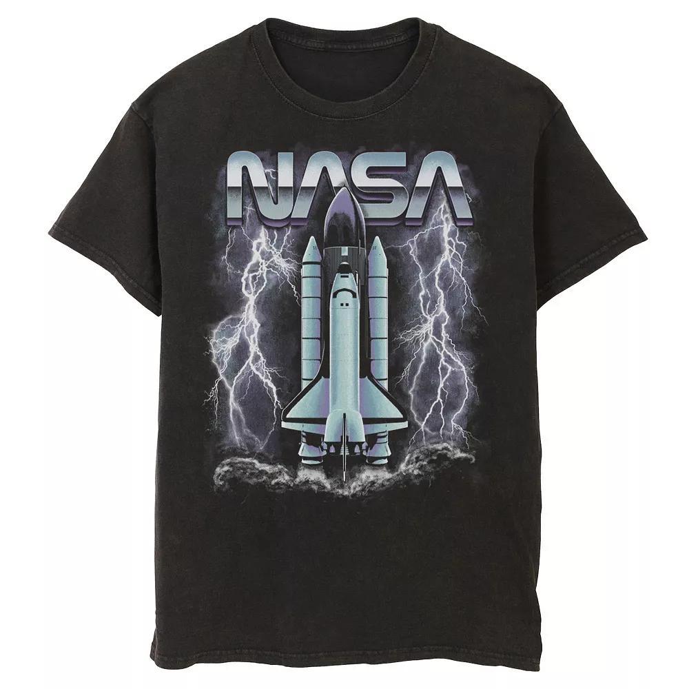 Men's NASA Rocket Ship Struck By Lightning Graphic Tee,  Product Image