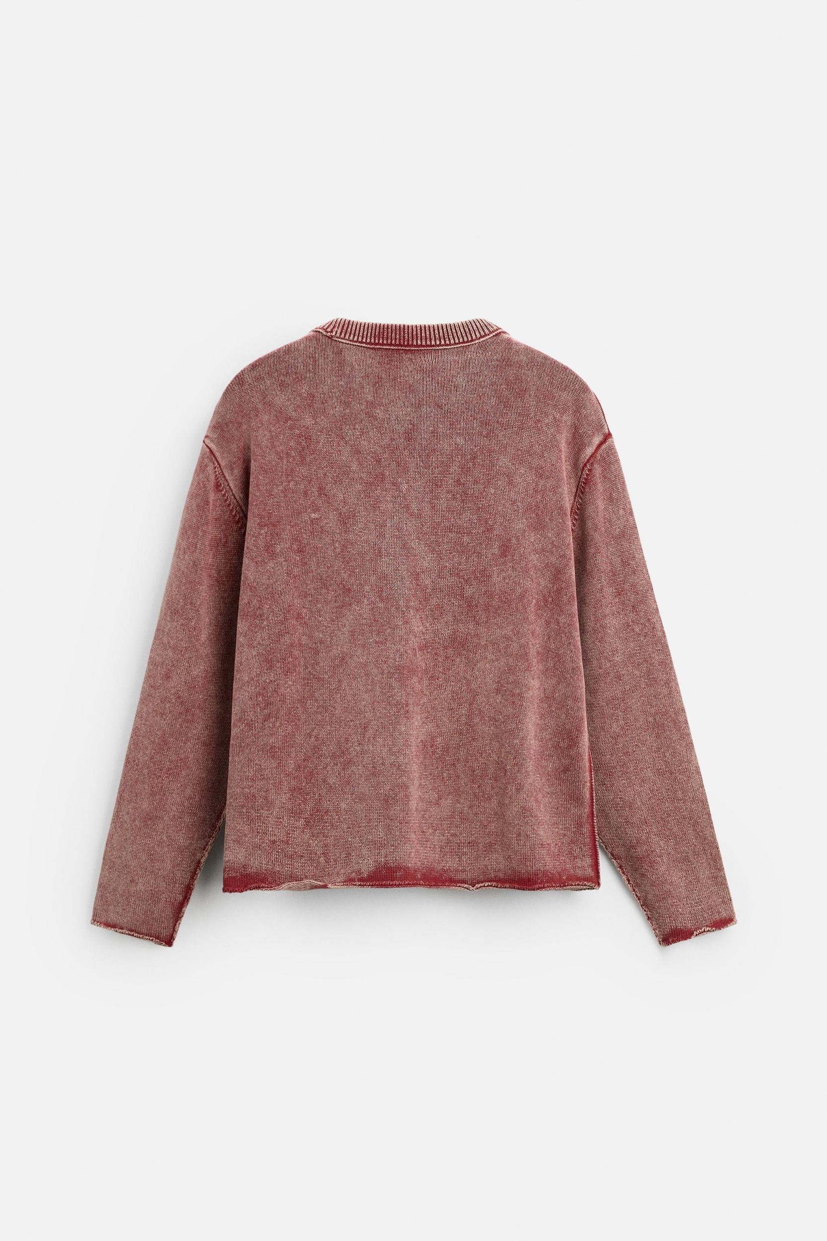 WASHED TEXTURED SWEATER Product Image