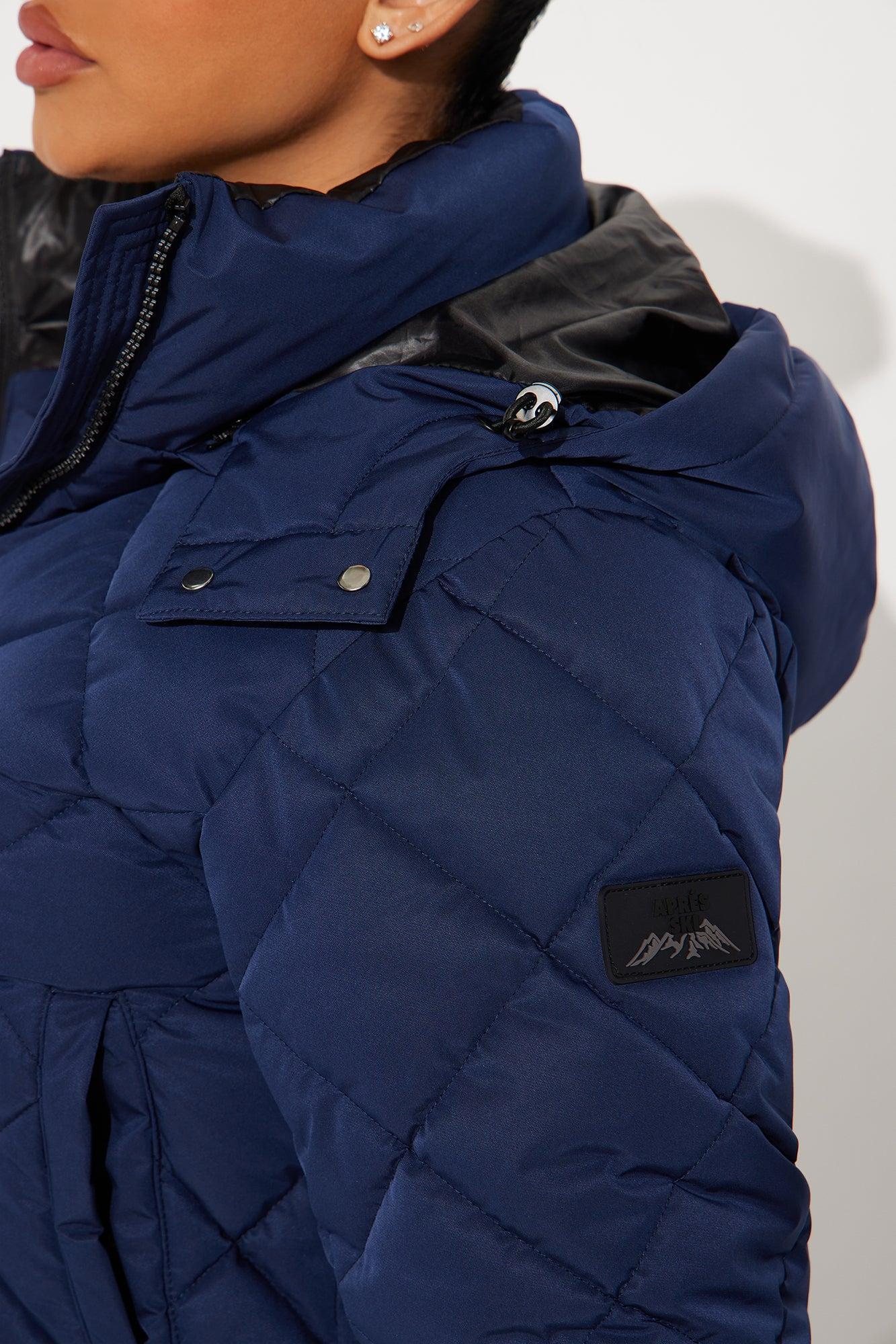 Snow Days Quilted Puffer Jacket - Navy Product Image