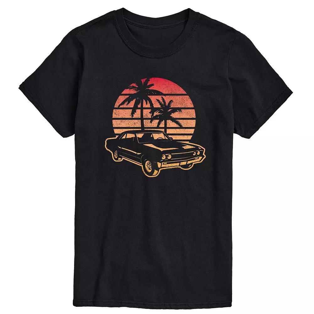 Men's Classic Car And Sunset Tee,  Product Image