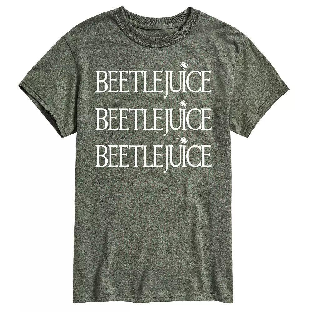 Men's Beetlejuice Stacked Tee, Size: XL, Green Product Image