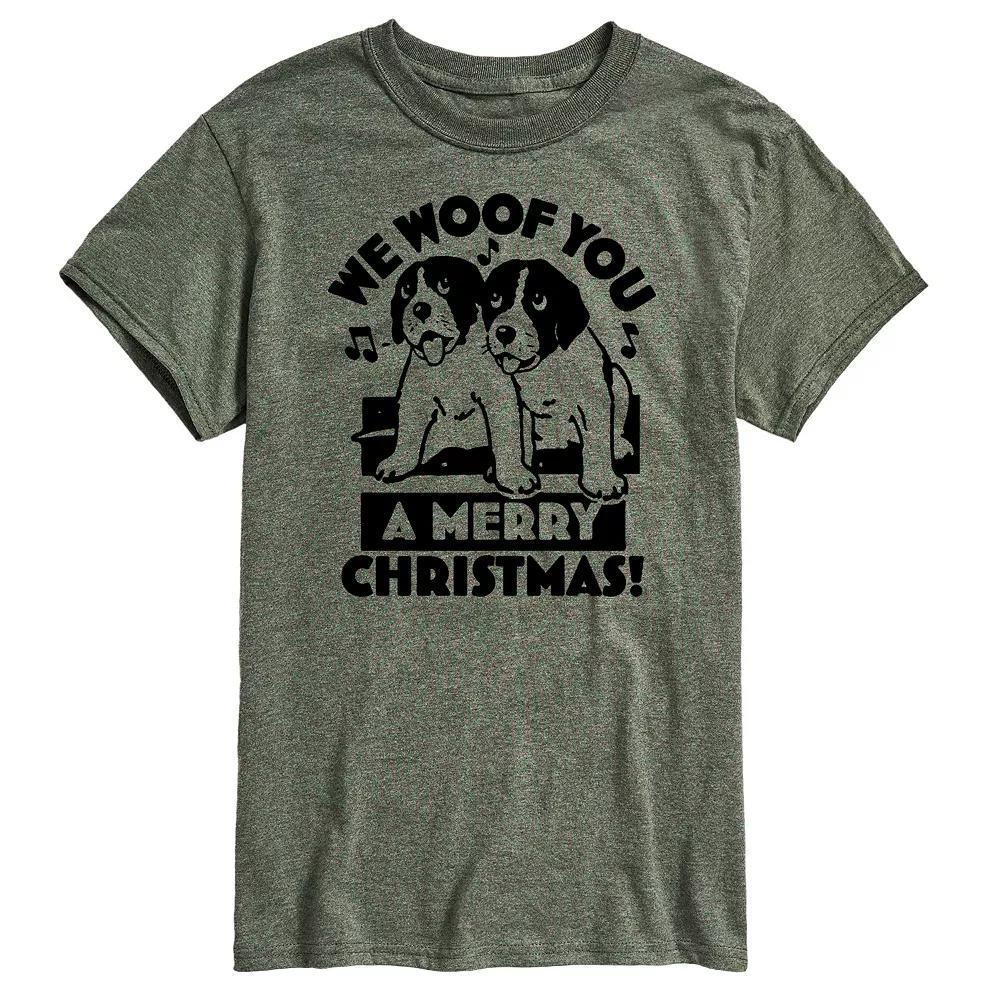 Men's We Woof You Merry Christmas Graphic Tee,  Product Image