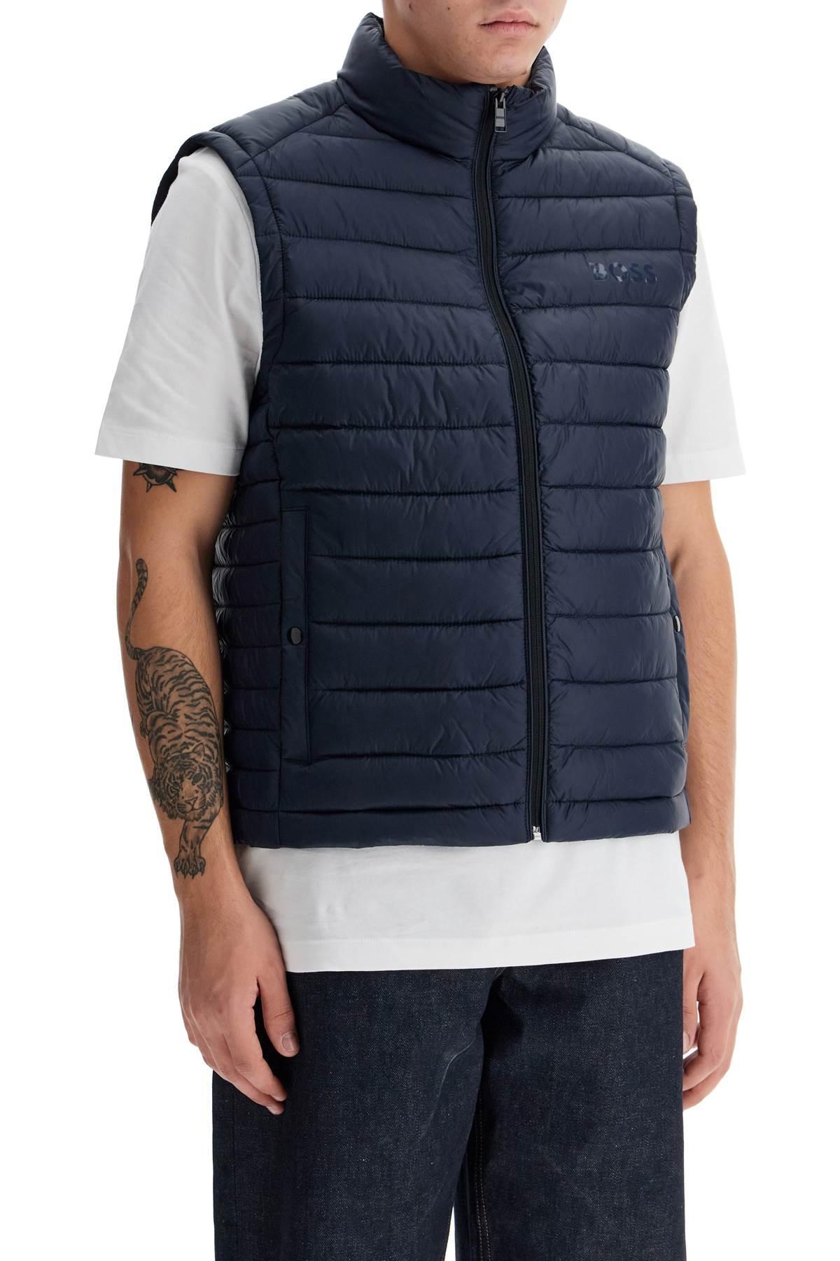 HUGO BOSS Boss Men's Foldable Padded Vest In Blue Product Image